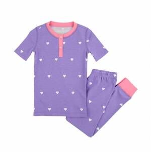 NEW BEAUFORT BONNET girl's sara janes short sleeve set in heart eyes purple